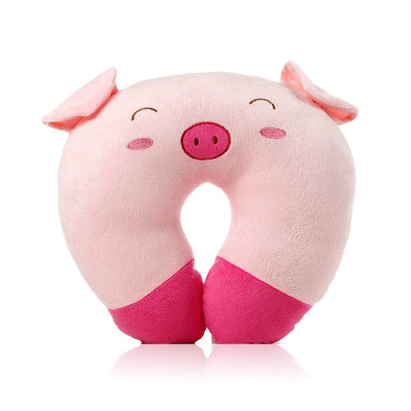 Kawaii Friend U Shaped Travel / Sleep Pillow pig Soft Toy by The Kawaii Shoppu | The Kawaii Shoppu