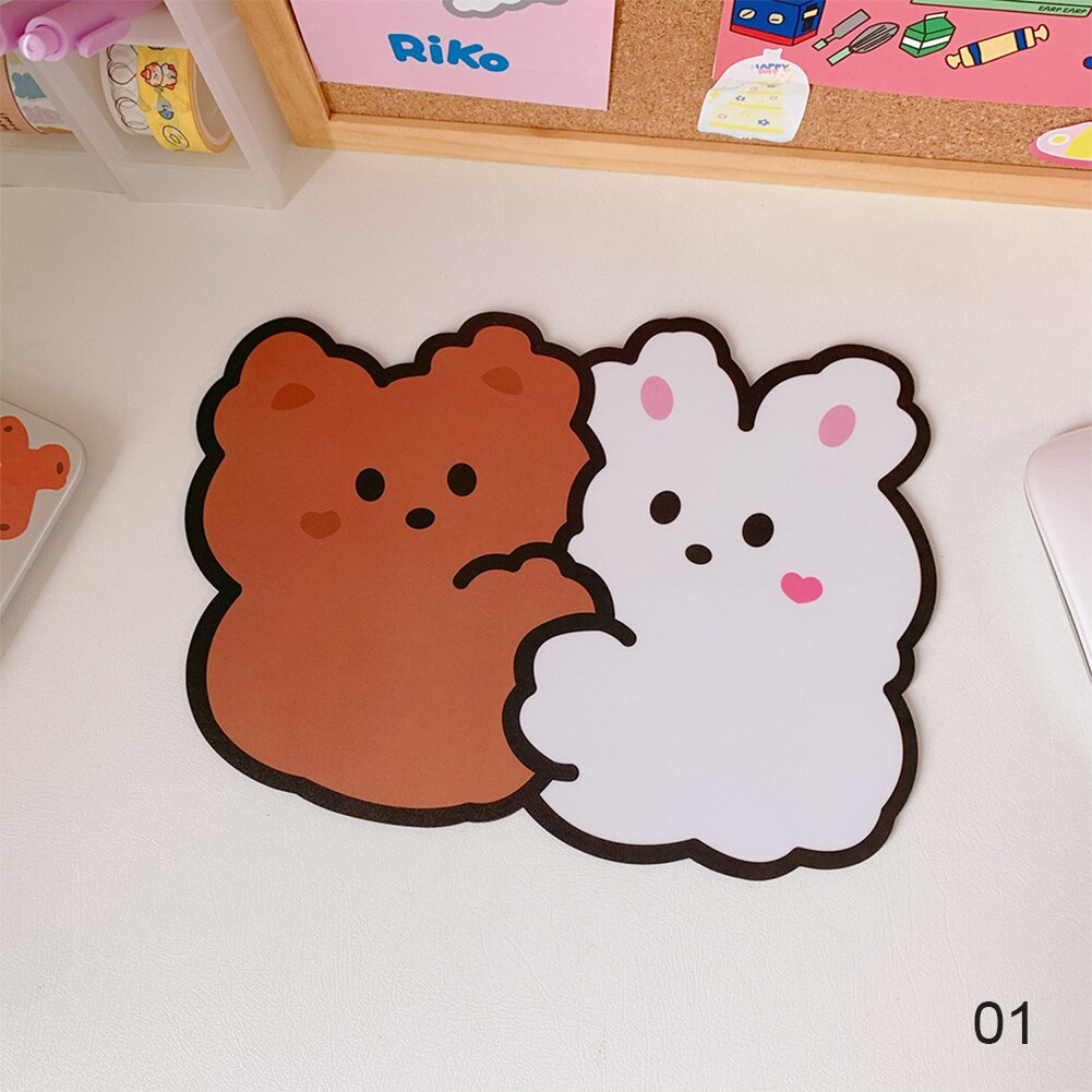 Kawaii Friends Pastel Party Desk Mouse Pad Bear Bunny Home Decor by The Kawaii Shoppu | The Kawaii Shoppu