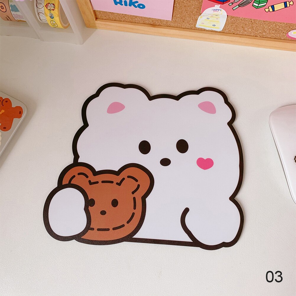 Kawaii Friends Pastel Party Desk Mouse Pad Bear & Tiny Bear Home Decor by The Kawaii Shoppu | The Kawaii Shoppu
