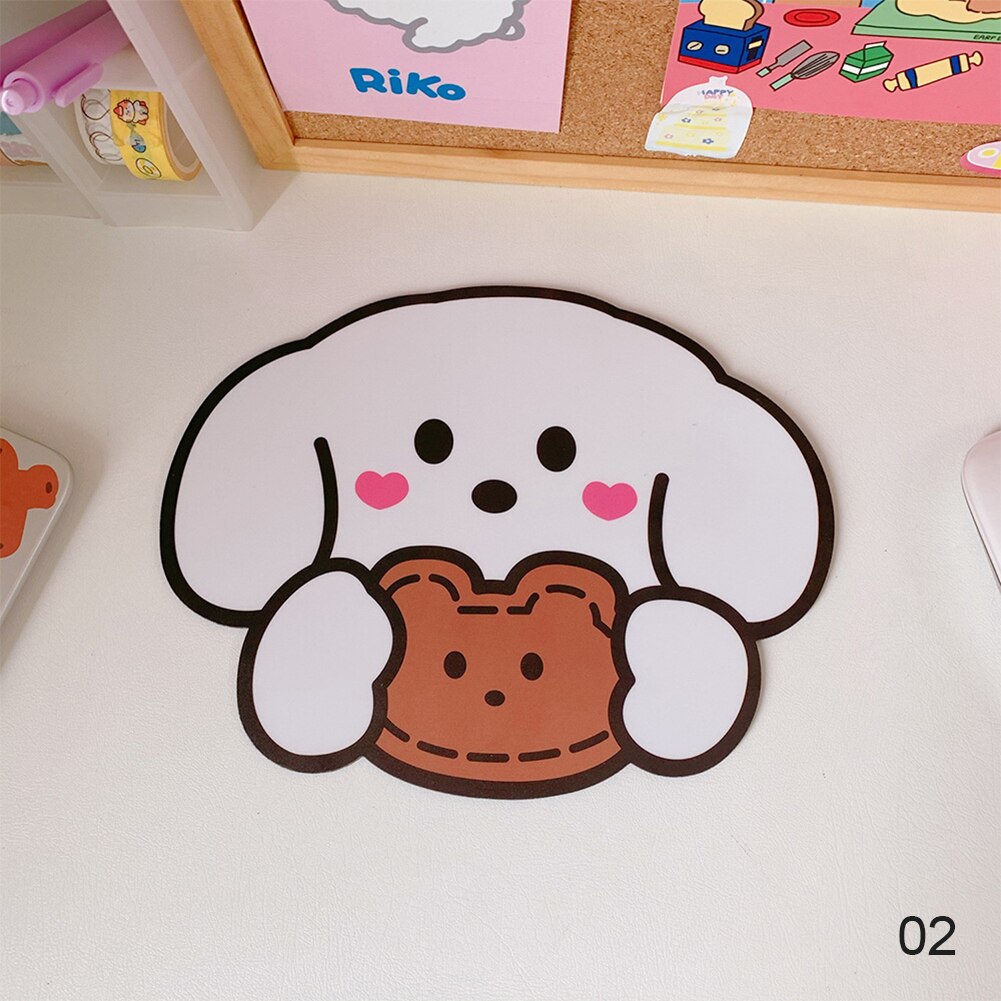 Kawaii Friends Pastel Party Desk Mouse Pad Dog & Tiny Bear Home Decor by The Kawaii Shoppu | The Kawaii Shoppu