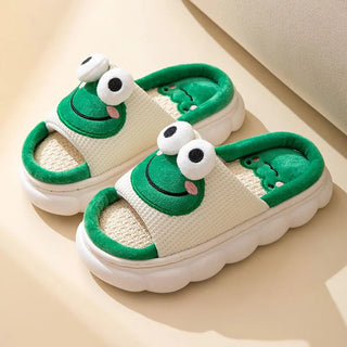 Kawaii Frog Women's Indoor Slippers – Soft, Comfy & Anti-Slip