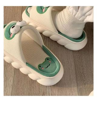 Kawaii Frog Women's Indoor Slippers – Soft, Comfy & Anti-Slip
