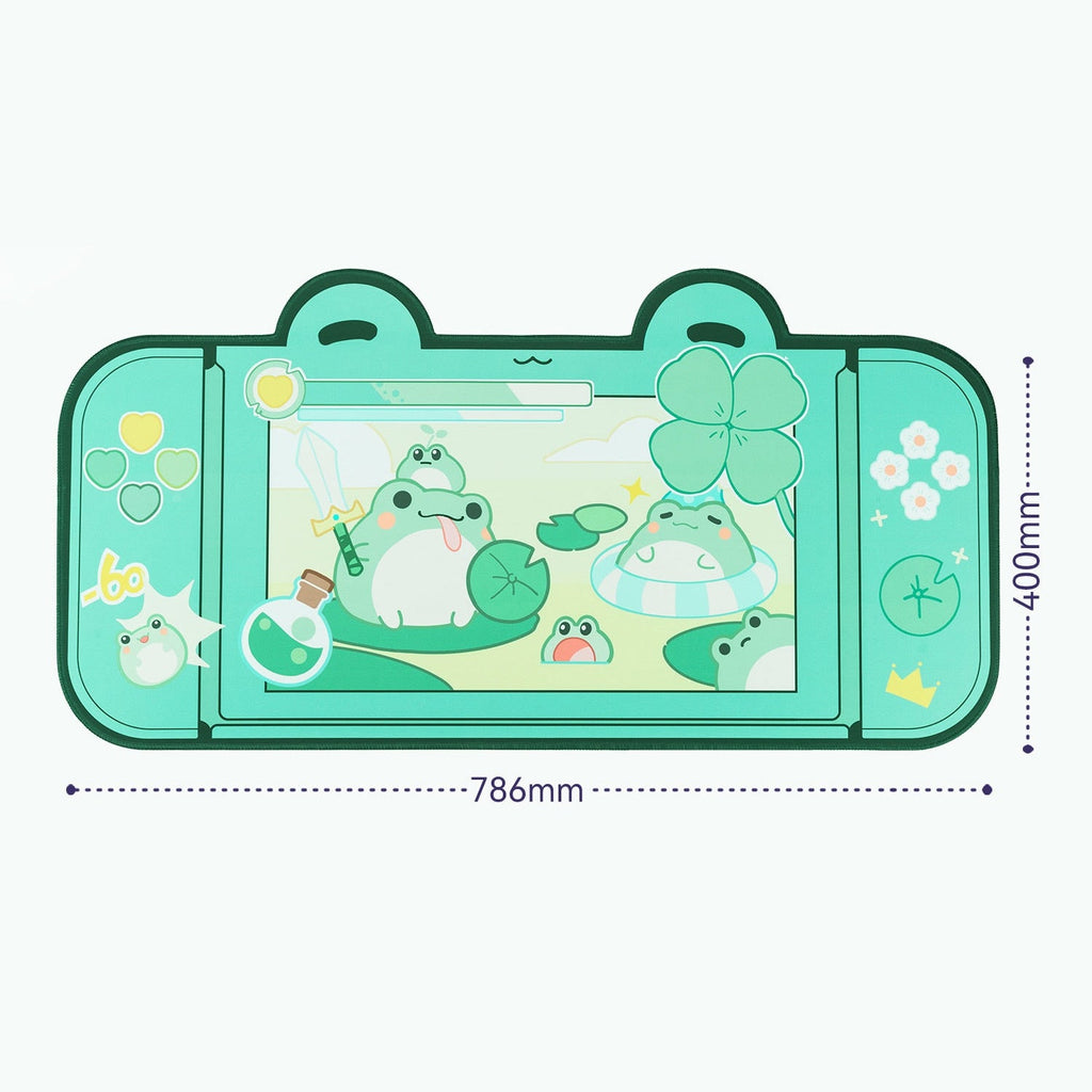 Kawaii Gamer Frog Pond Large Desktop Mouse Pad Gaming Accessories by The Kawaii Shoppu | The Kawaii Shoppu