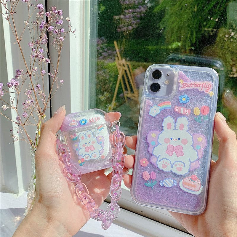 Kawaii Glitter Airpods Case Chains 1/2/Pro Accessory The Kawaii Shoppu