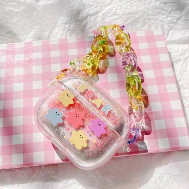 Kawaii Glitter Airpods Case Chains 1/2/Pro Multi Bear for airpdos pro Accessory The Kawaii Shoppu