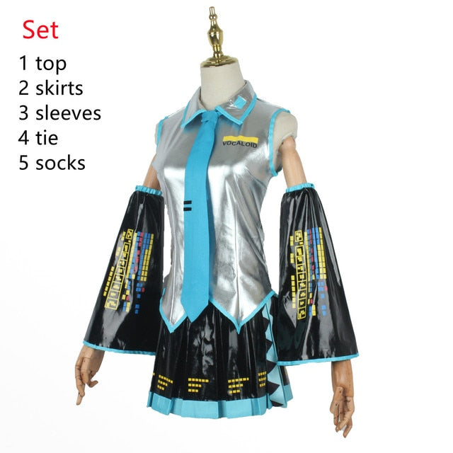 Kawaii Halloween - Anime Miku 01 Blue / Sakura / Witch Cosplay Outfit Full Set2 XS Clothing and Accessories by The Kawaii Shoppu | The Kawaii Shoppu