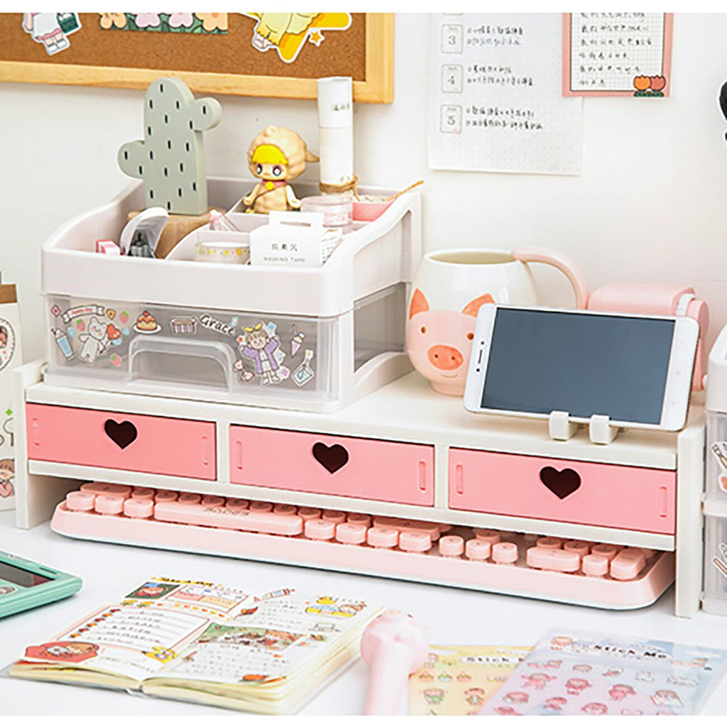 Kawaii Heart Desktop Storage Monitor Stand Home & Kitchen by The Kawaii Shoppu | The Kawaii Shoppu