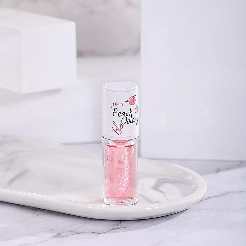 Kawaii Honey Peach Oolong Lip Oil White Peach 5ml makeup by The Kawaii Shoppu | The Kawaii Shoppu