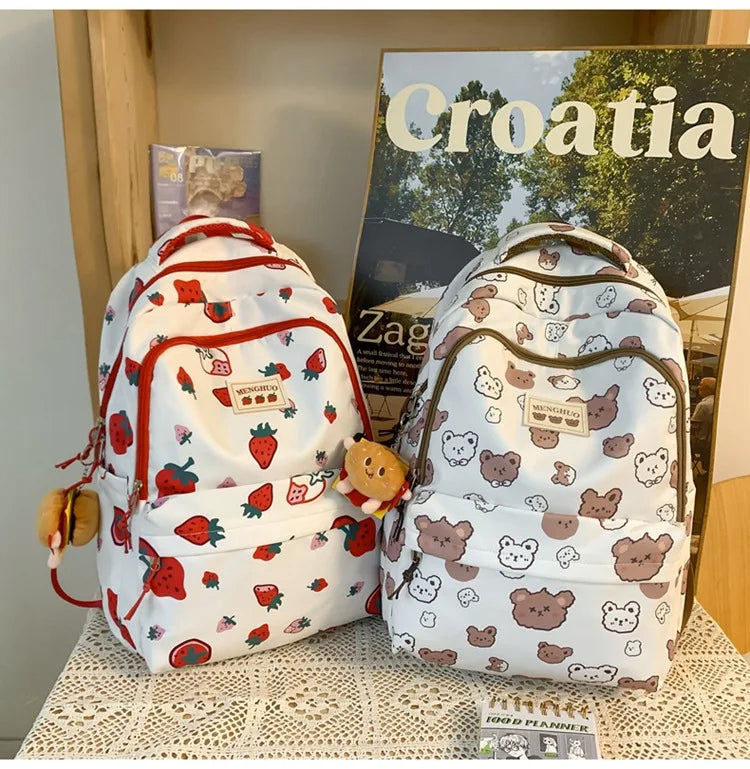 Kawaii INS Cute Print Backpack Bag by The Kawaii Shoppu | The Kawaii Shoppu