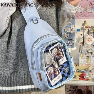 Kawaii ITA Bag – Japanese Plushie Doll Display Backpack & Crossbody Bag with Transparent Window