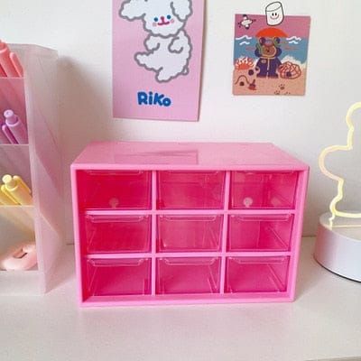 Kawaii Mini Desk Storage Rose Red Decor The Kawaii Shoppu