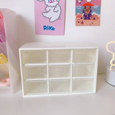 Kawaii Mini Desk Storage White Decor The Kawaii Shoppu