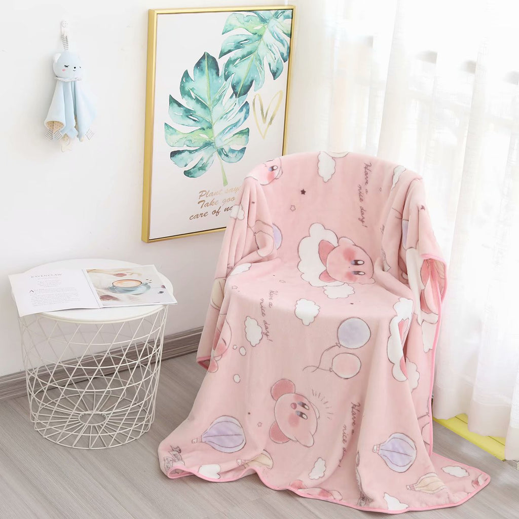 Kawaii Pink Mochi Anime Blanket Blanket 100x100cm Blanket by The Kawaii Shoppu | The Kawaii Shoppu