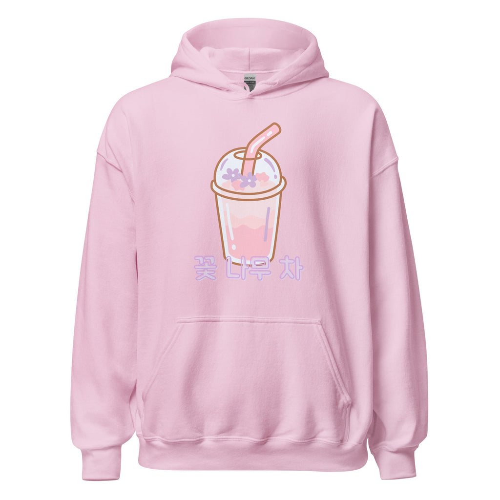 Kawaii Sakura Flower Tea Hoodie Light Pink S by The Kawaii Shoppu | The Kawaii Shoppu