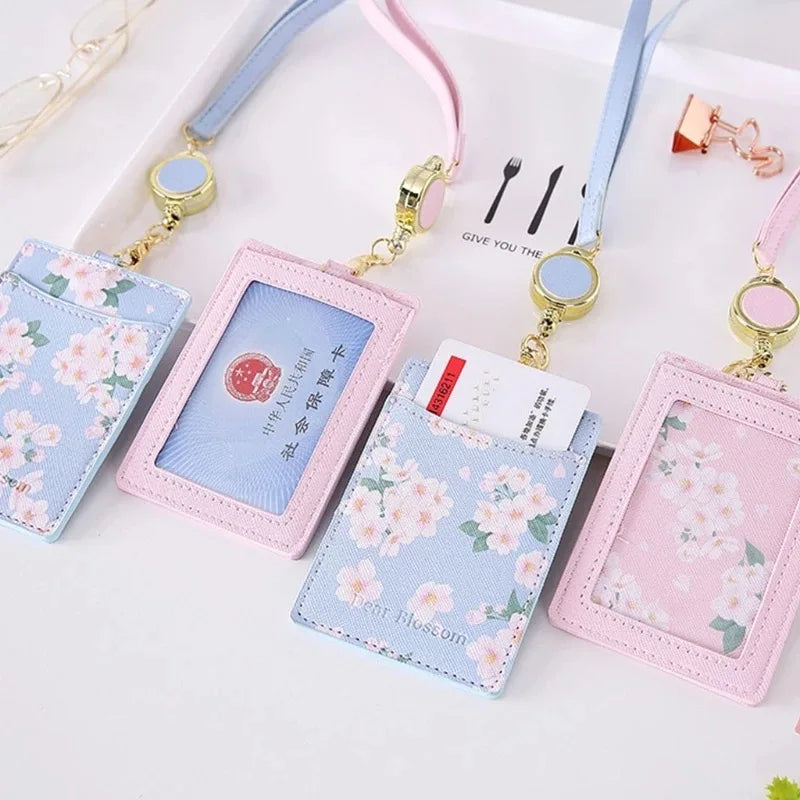 Kawaii Sakura ID Photo Card Holder Lanyard Accessories by The Kawaii Shoppu | The Kawaii Shoppu