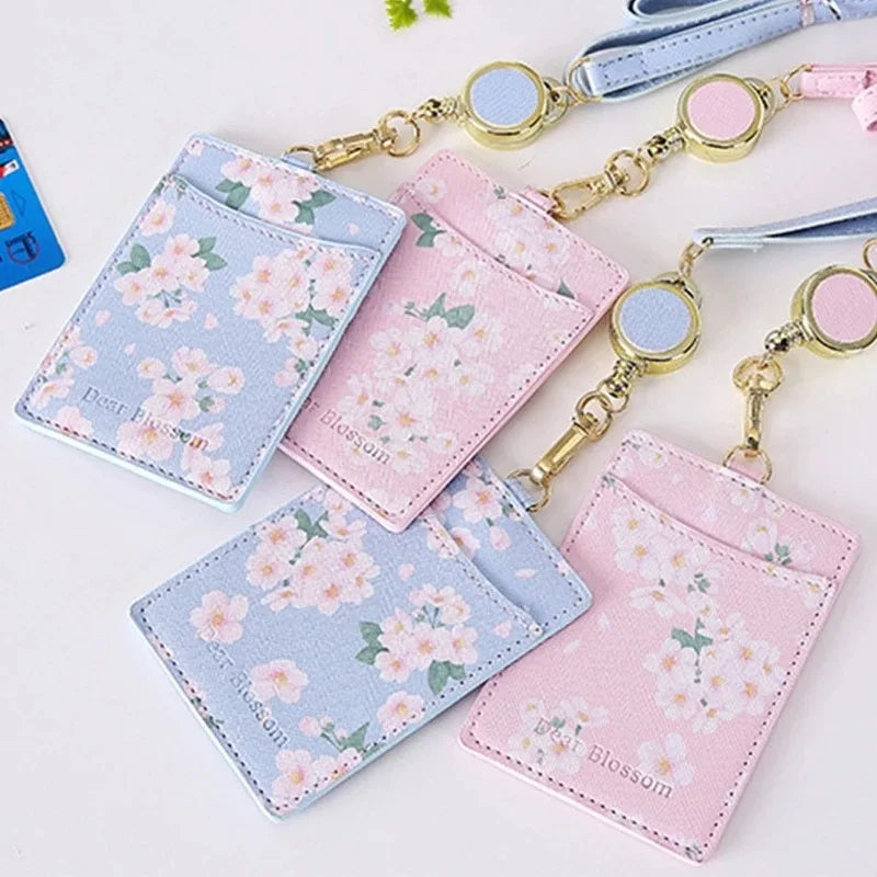 Kawaii Sakura ID Photo Card Holder Lanyard Accessories by The Kawaii Shoppu | The Kawaii Shoppu