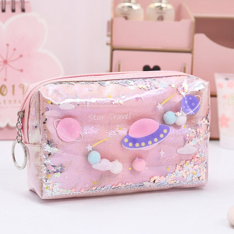 Kawaii Space Glitter Pencil case null The Kawaii Shoppu