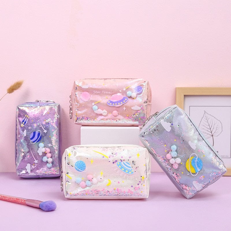 Kawaii Space Glitter Pencil case null The Kawaii Shoppu