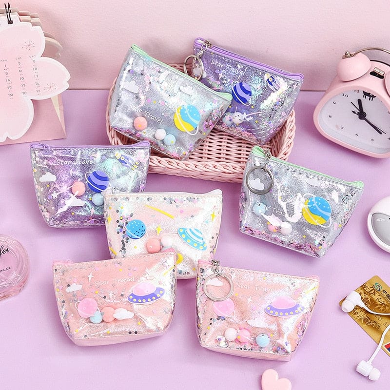 Kawaii Space Glitter Pencil case null The Kawaii Shoppu