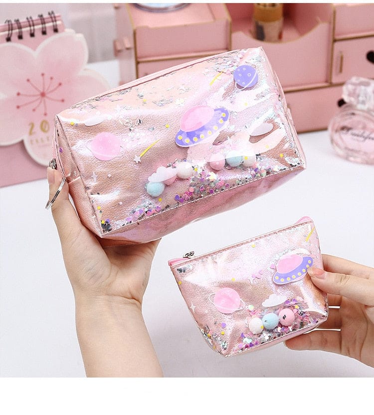 Kawaii Space Glitter Pencil case null The Kawaii Shoppu