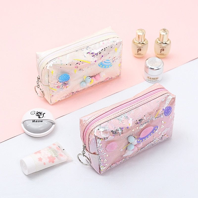 Kawaii Space Glitter Pencil case null The Kawaii Shoppu