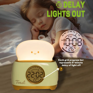 Kawaii Toast LED Night Light Digital Alarm Clock Electrical by The Kawaii Shoppu | The Kawaii Shoppu