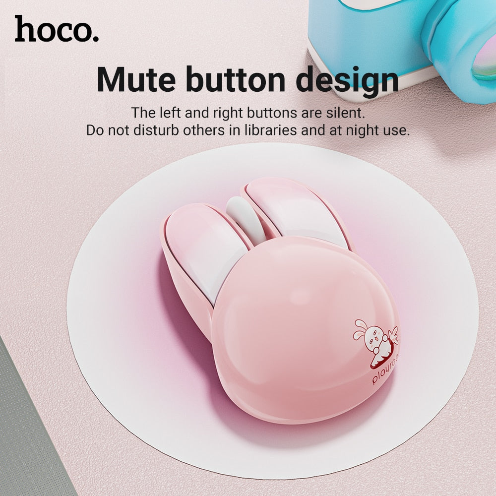 Kawaii Wireless Cute Bunny Rabbit Design 3D Ergonomic Gamer Style Mouse Gaming Accessories by The Kawaii Shoppu | The Kawaii Shoppu