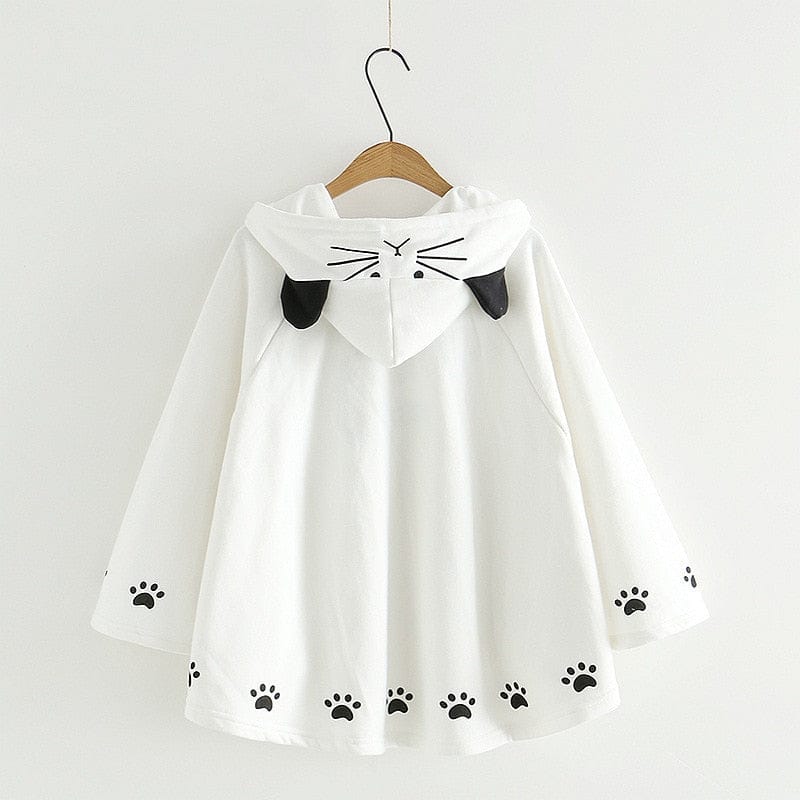 Kittie Ears Poncho Hoodie One Size Fashion The Kawaii Shoppu