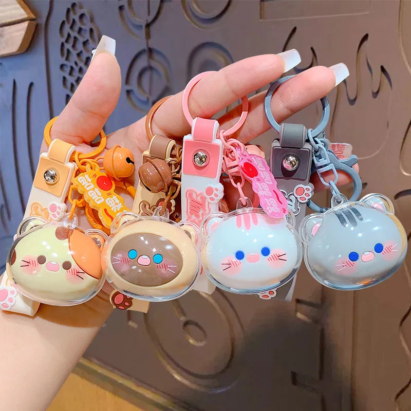 KShoppu Cute Kitty Head Keychain Accessories by The Kawaii Shoppu | The Kawaii Shoppu