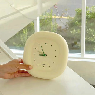 KShoppu INS Aesthetic Square Bubble Clock Pastel Yellow 176mm Home Decor by The Kawaii Shoppu | The Kawaii Shoppu
