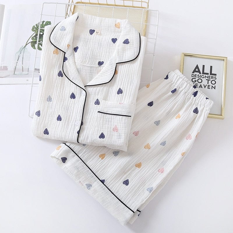 Kyuto Sweet Japan Summer Pajamas white Fashion The Kawaii Shoppu