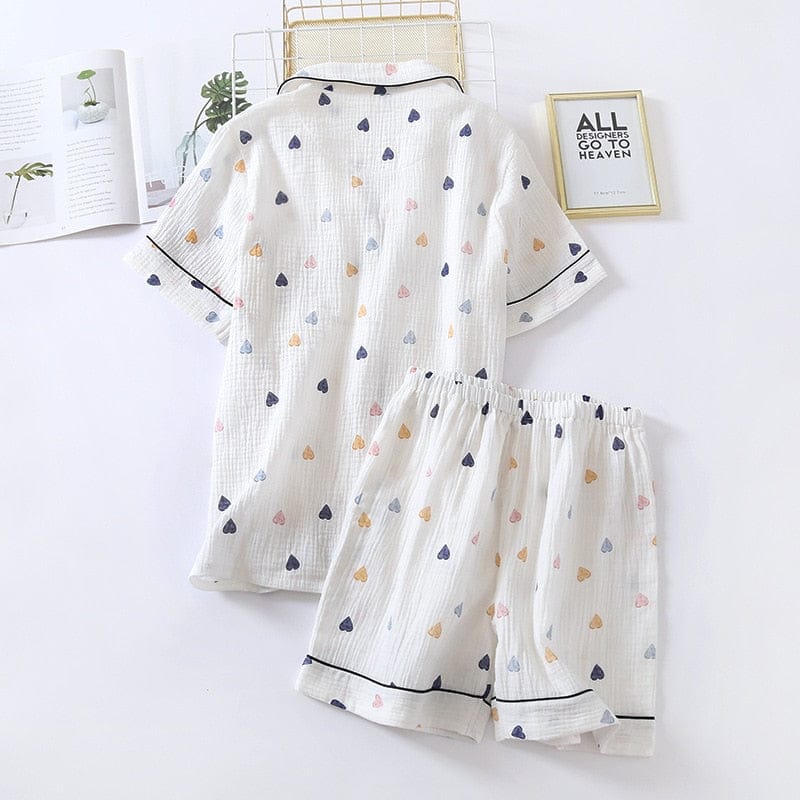 Kyuto Sweet Japan Summer Pajamas white Fashion The Kawaii Shoppu