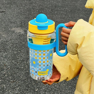 Large 1200ml Kawaii Water Bottle with Straw & Handle – BPA Free Plastic Tumbler with Filter for Tea, Juice, Coffee, Matcha