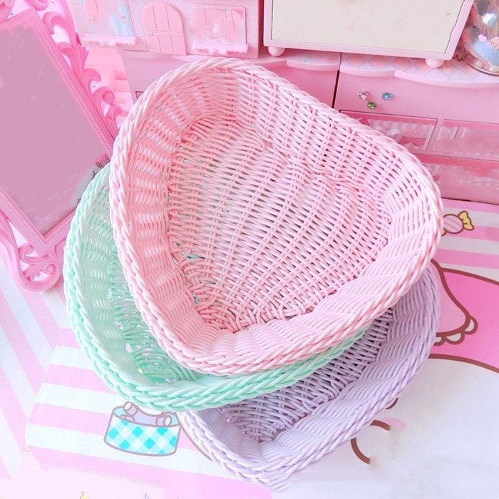 Love Heart Shape Basket Decor The Kawaii Shoppu