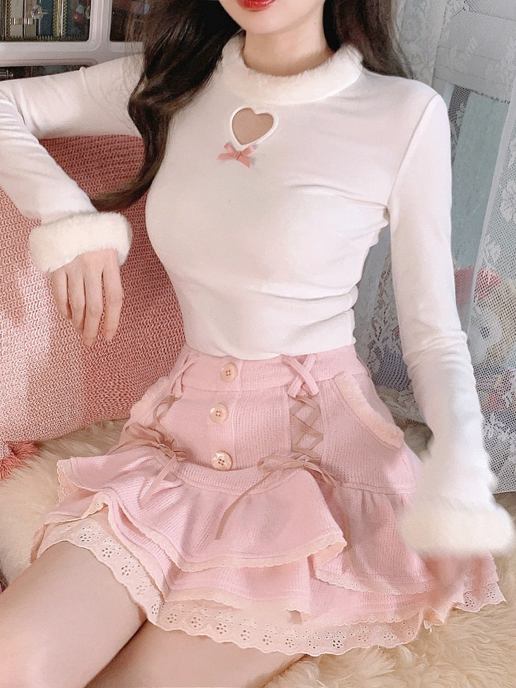 Love Kawaii Cute Pink Frilly Outfit – The Kawaii Shoppu