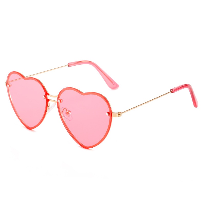 LOVE Ocean Heart Sunglasses GOLD PINK As picture Clothing and Accessories by The Kawaii Shoppu | The Kawaii Shoppu