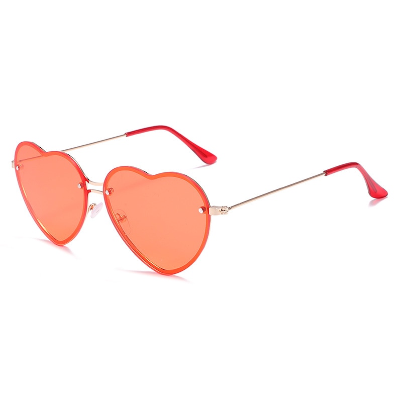 LOVE Ocean Heart Sunglasses GOLD RED As picture Clothing and Accessories by The Kawaii Shoppu | The Kawaii Shoppu