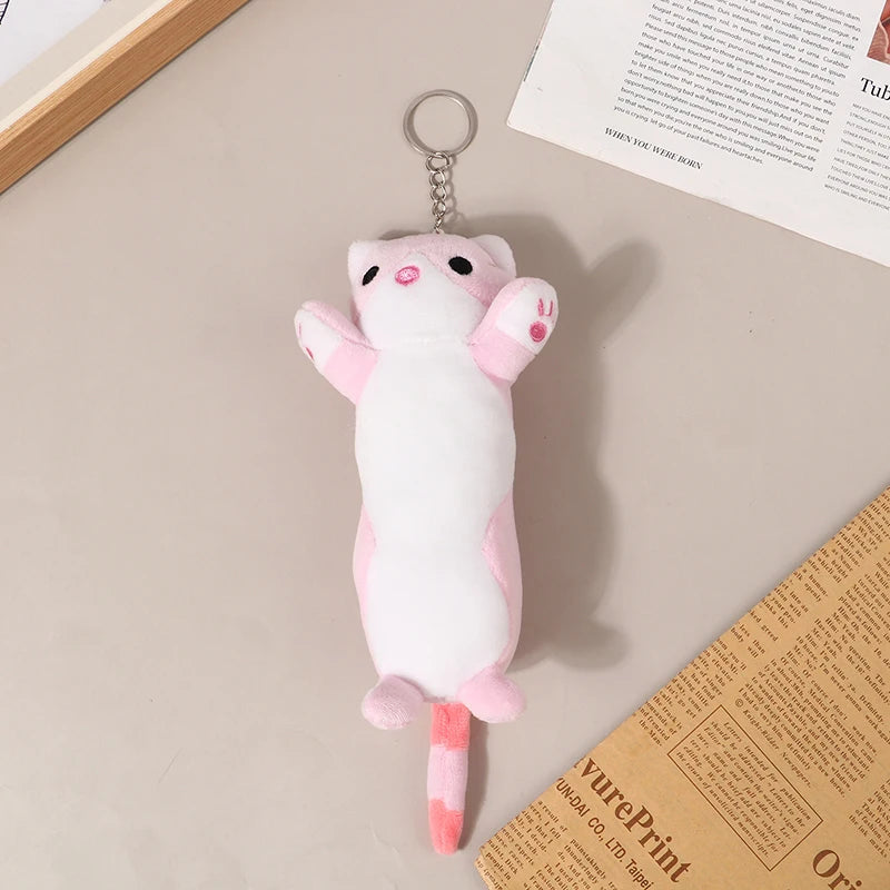 Lovely Long Cat Plushie Key Chain Soft Toy by The Kawaii Shoppu | The Kawaii Shoppu