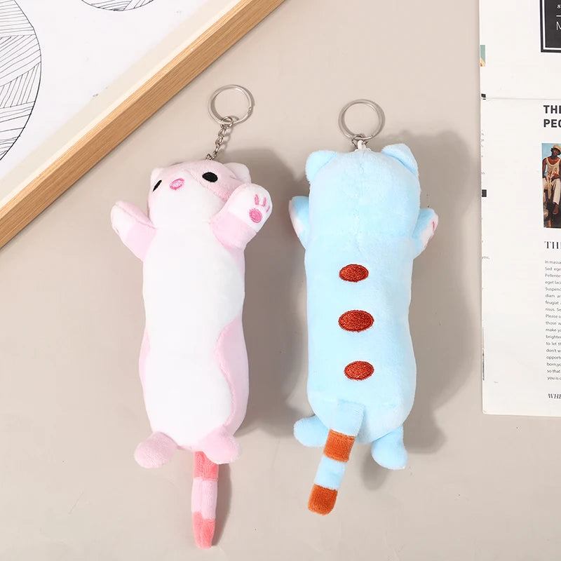 Lovely Long Cat Plushie Key Chain Soft Toy by The Kawaii Shoppu | The Kawaii Shoppu