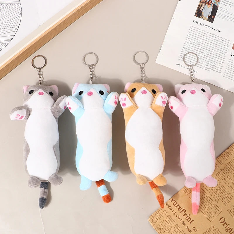 Lovely Long Cat Plushie Key Chain Soft Toy by The Kawaii Shoppu | The Kawaii Shoppu