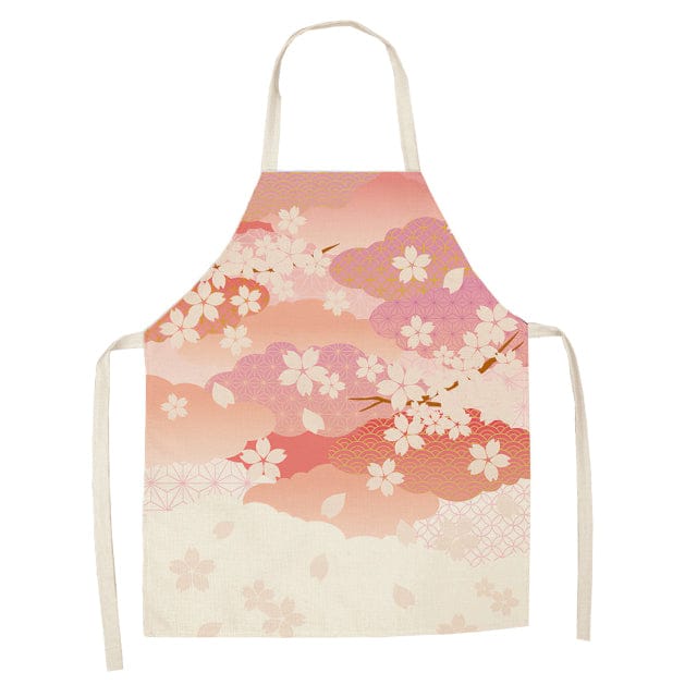 Lucky Cat Chef Kitchen Apron Sakura 55X68CM Clothing and Accessories The Kawaii Shoppu