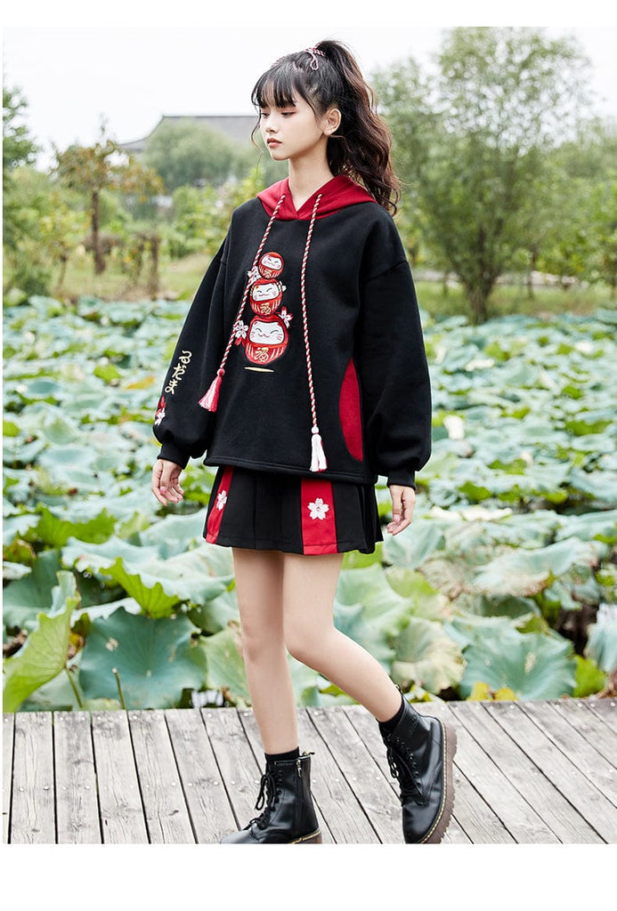 Lucky Spirit Hoodie Black Fashion The Kawaii Shoppu