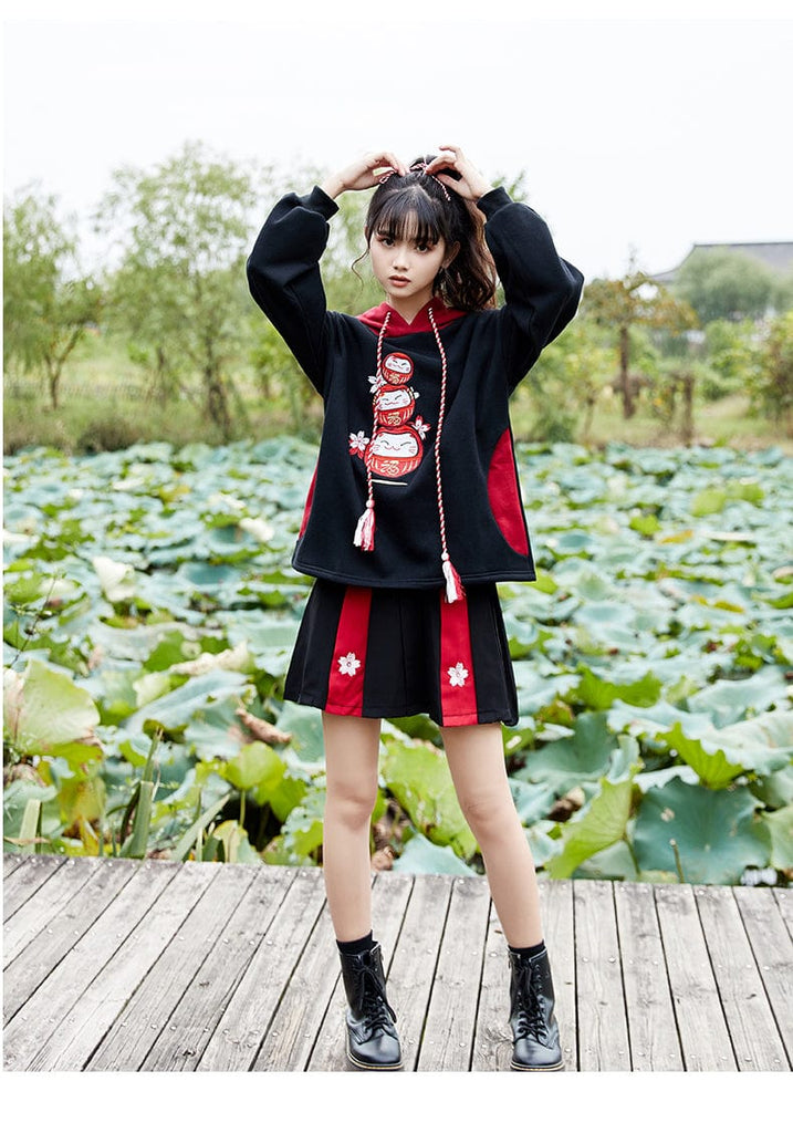 Lucky Spirit Hoodie Black Fashion The Kawaii Shoppu