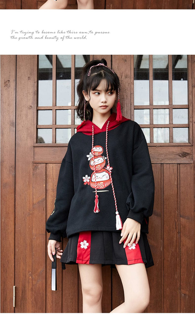 Lucky Spirit Hoodie Black Fashion The Kawaii Shoppu