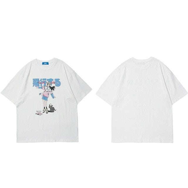 Luna Skate Kanji Tee White XL Fashion The Kawaii Shoppu