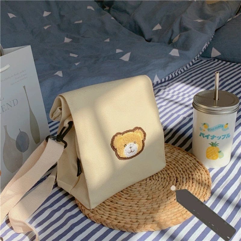 Mini Bear Canvas Bag Bags The Kawaii Shoppu