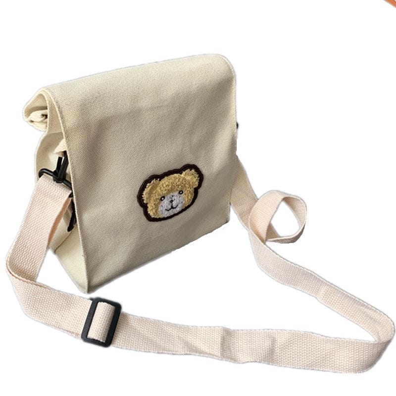 Mini Bear Canvas Bag Bags The Kawaii Shoppu