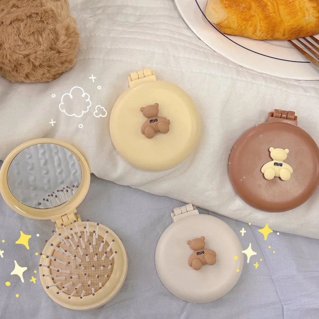 Mini Bear Foldable Head Massage Comb Accessories by The Kawaii Shoppu | The Kawaii Shoppu