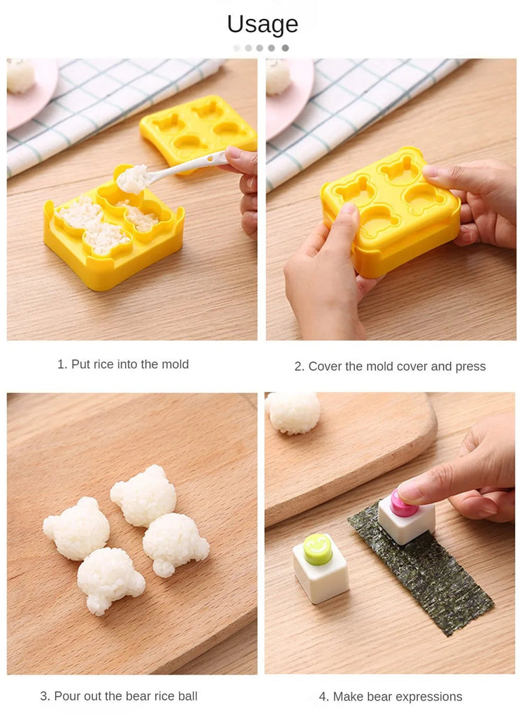 Mini Bento Sushi Rice DIY Mold Home & Kitchen by The Kawaii Shoppu | The Kawaii Shoppu