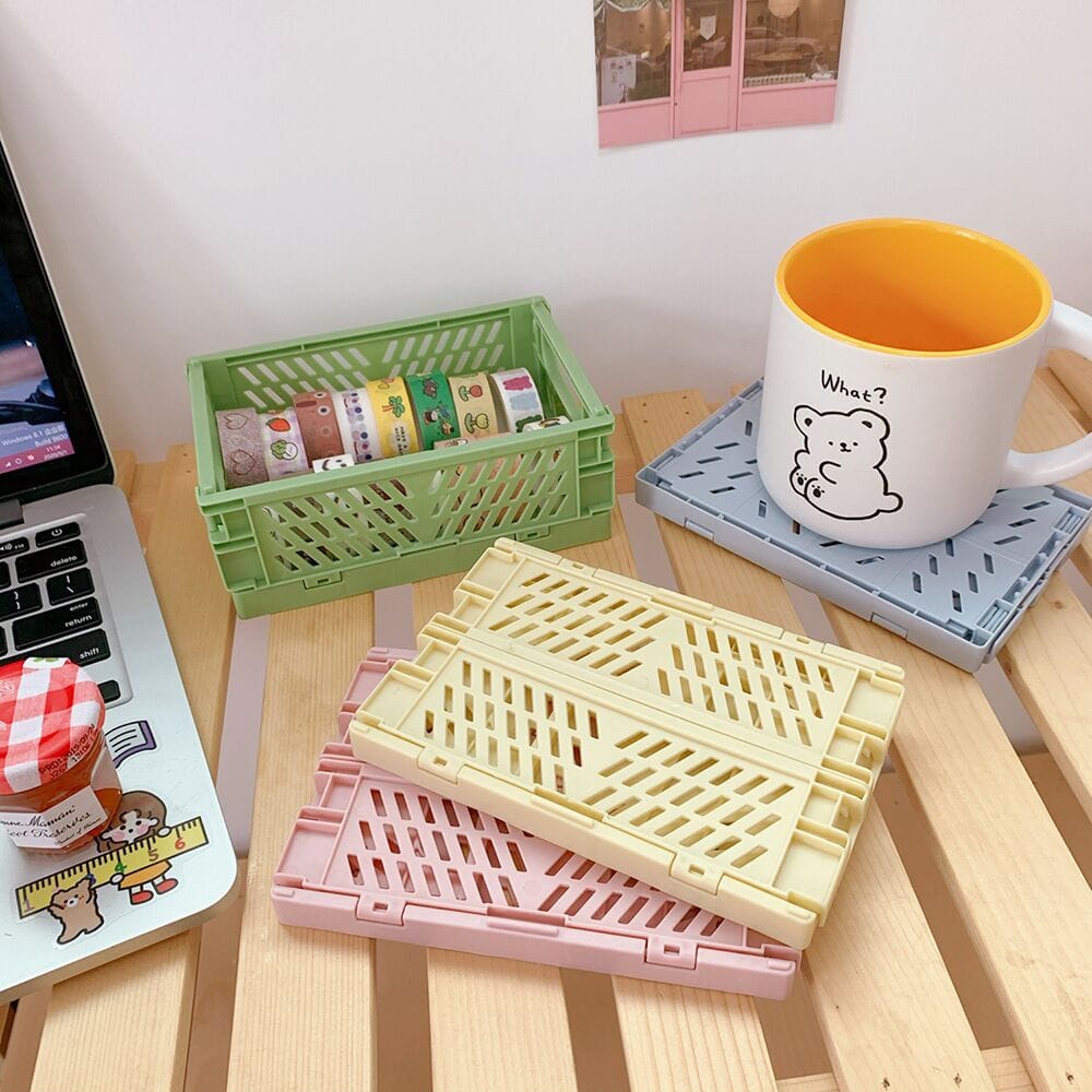 Mini Foldable Desktop Organizer Decor The Kawaii Shoppu